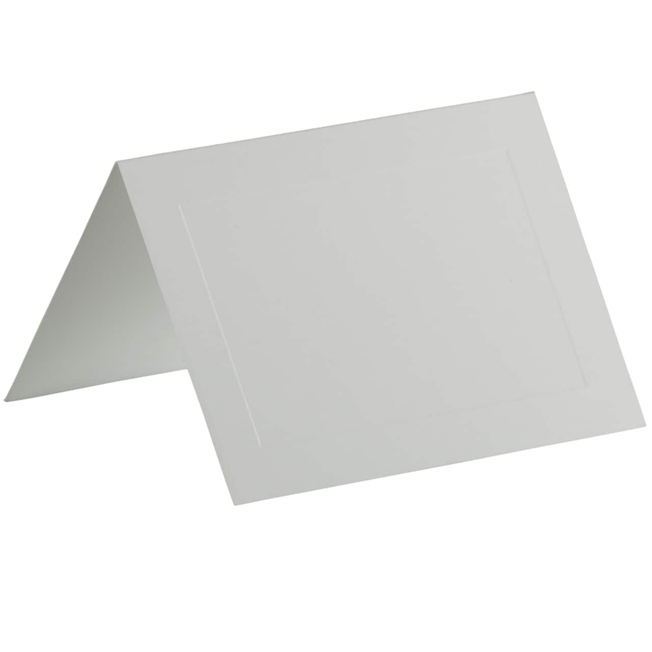 JAM Paper A1 Blank White Foldover Cards with Panel